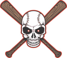 Skull Baseball Bats full color decal stickers - Let's Print Big