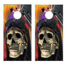 Pilot Skull Jets Cornhole Skins Board Wrap Decal Graphics
