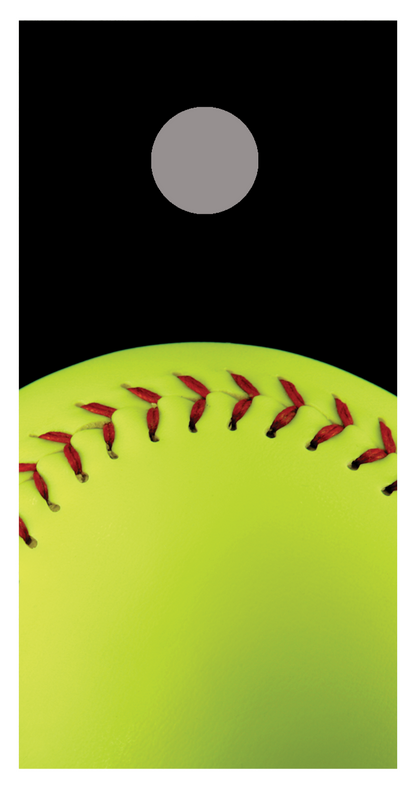 Soft Ball Design A Corn Hole Decal Wrap