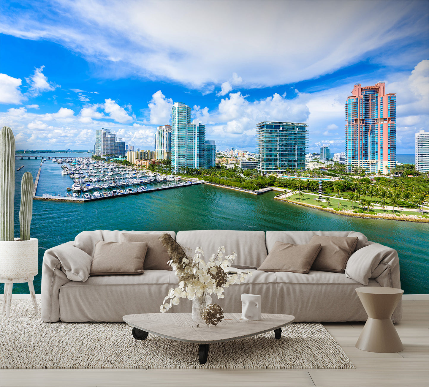 Aerial View South Pointe Park Pier Wall Mural