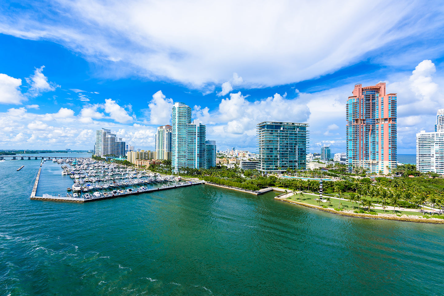 Aerial View South Pointe Park Pier Wall Mural
