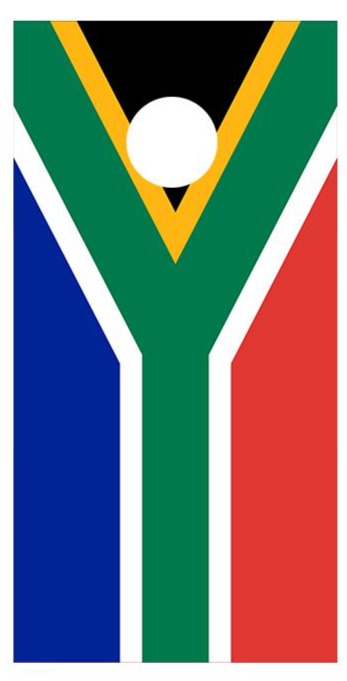 Flag of South Africa Cornhole Board Decal Wraps