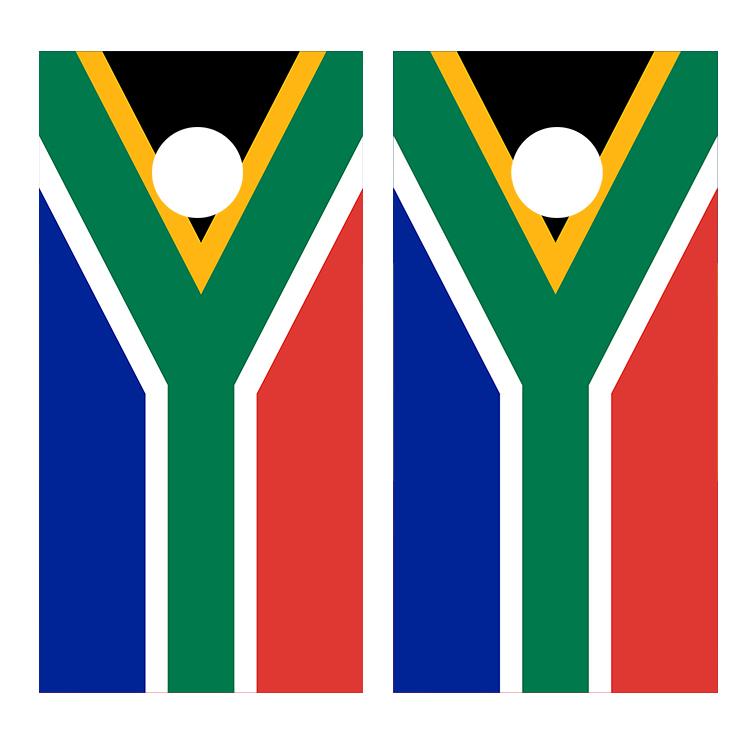 Flag of South Africa Cornhole Board Decal Wraps