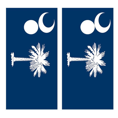 Flag of South Carolina Cornhole Board Decal Wraps