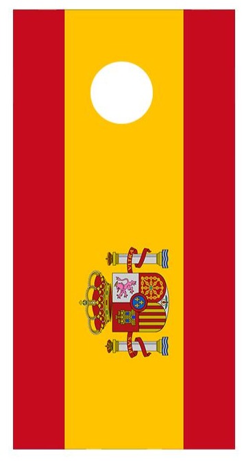 Flag of Spain Corn hole Board Decal Wrap