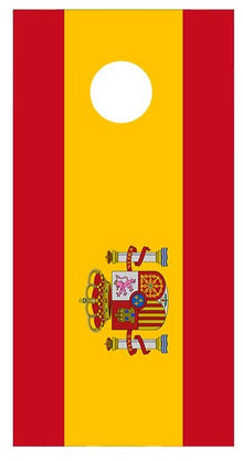 Flag of Spain Corn hole Board Decal Wrap