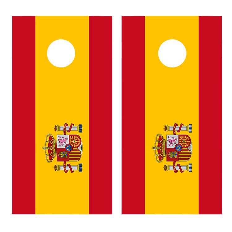 Flag of Spain Corn hole Board Decal Wrap