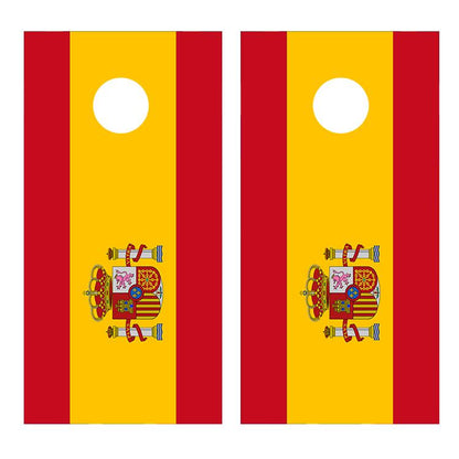 Flag of Spain Corn hole Board Decal Wrap