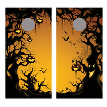 Spooky Forest Cornhole Board Decals Bean Bag Toss