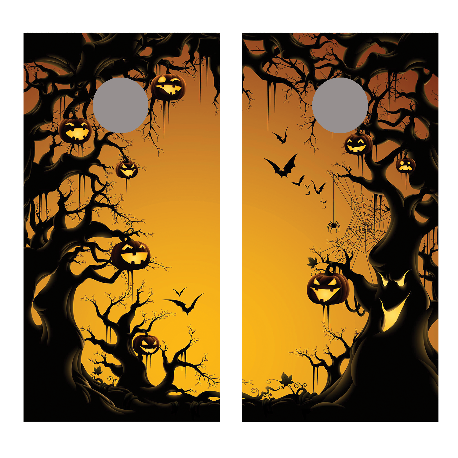 Spooky Forest Cornhole Board Decals Bean Bag Toss