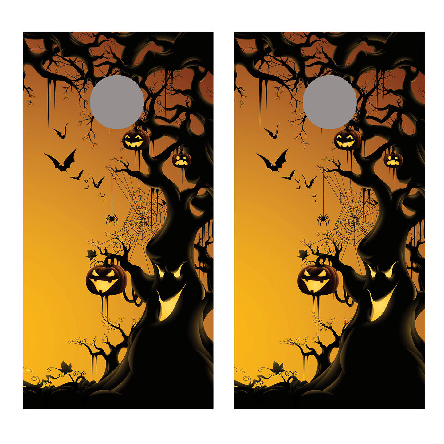 Spooky Forest 1 Cornhole Board Decals Bean Bag Toss