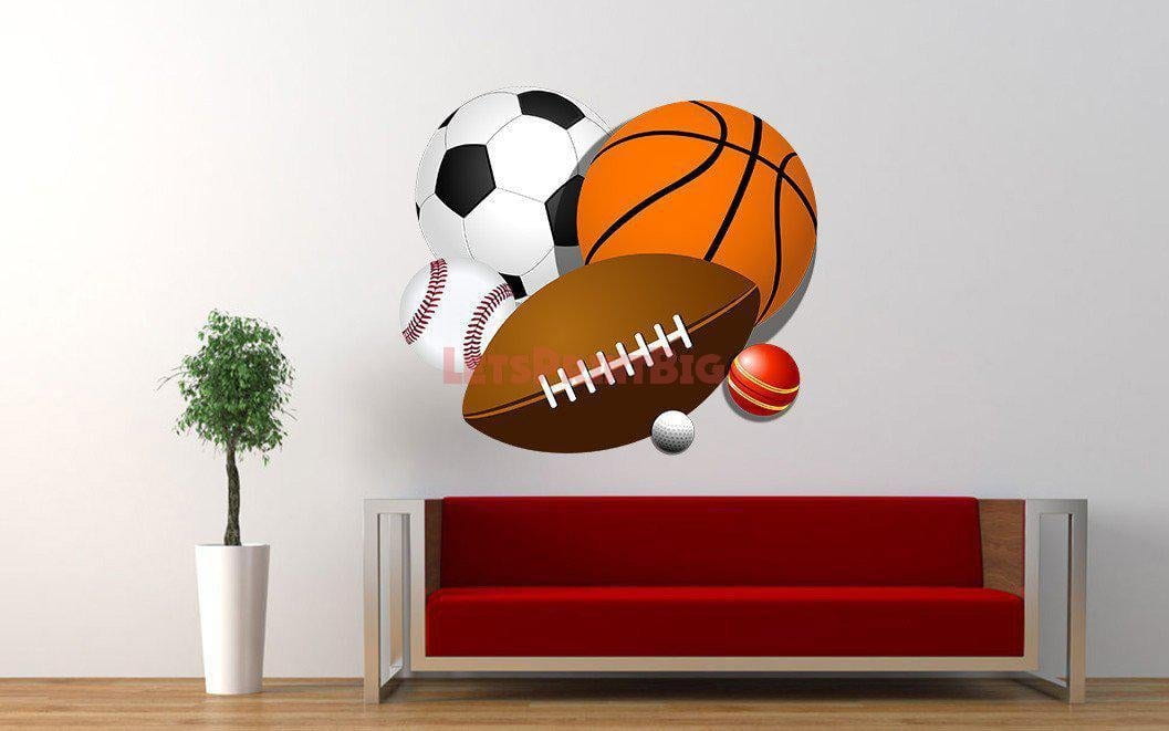 Sports Balls Wall Decals - Let's Print Big