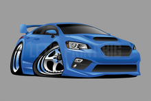 Car Art Mustang Sports Car Cartoon Wall Decal