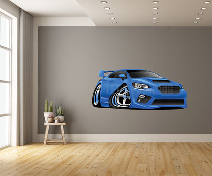 Car Art Mustang Sports Car Cartoon Wall Decal