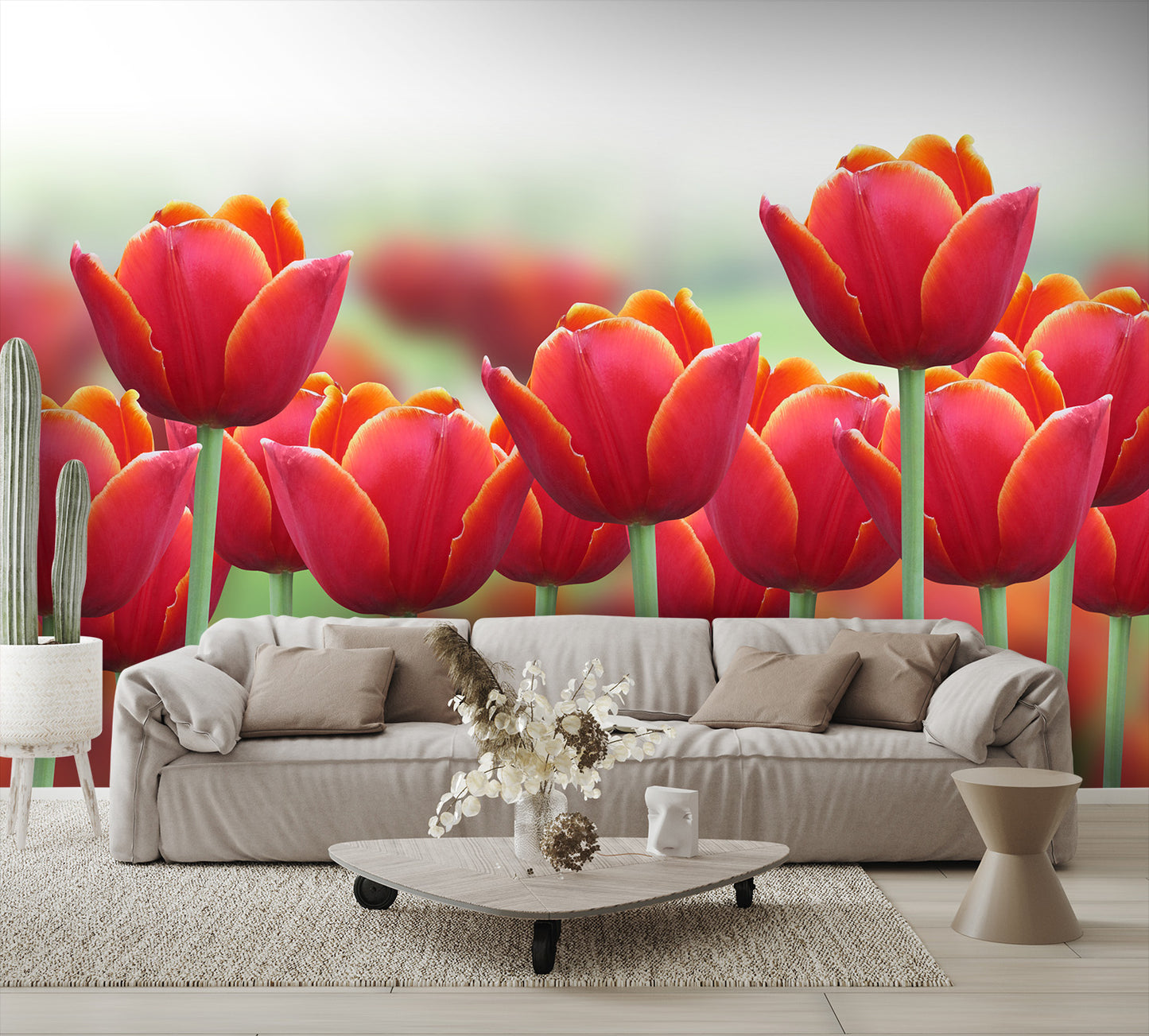 Spring Tulip Flower Wall Mural