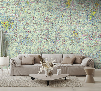 Aeronautical Chart St Louis Wall Mural