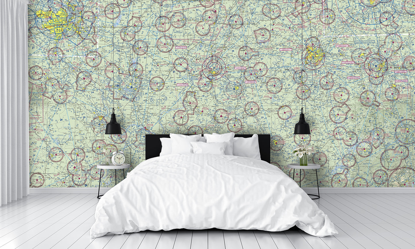 Aeronautical Chart St Louis Wall Mural