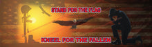 Stand for the American Aged Flag Kneel for the Fallen two bald eagles Rear Window Decal