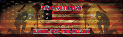 Stand for the Flag Kneel for the Fallen Aged Rear Window Decal
