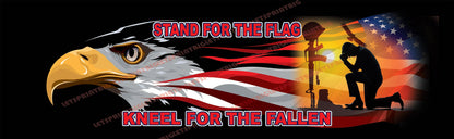Stand for the Flag Kneel for the Fallen Rear Window Decal
