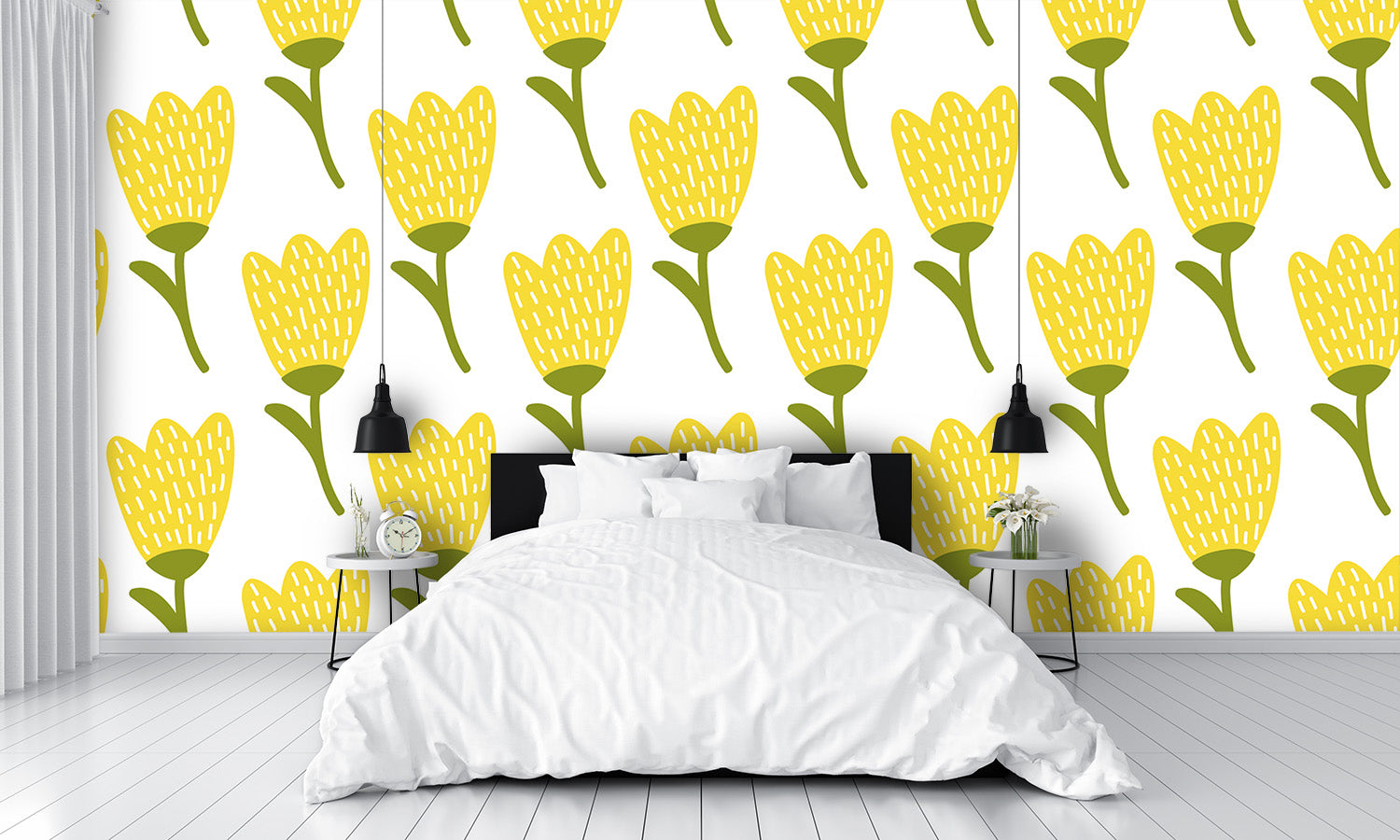 Yellow Tulip Flower Wall Mural