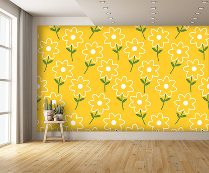 Summer Flowers Fields Wall Mural