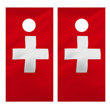 Flag of Switzerland Cornhole Board Decal Wraps