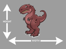 T Rex Cartoon Brown Yellow Teeth Wall Art Decal