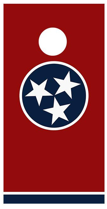 Flag of Tennessee Cornhole Board Decal Wraps