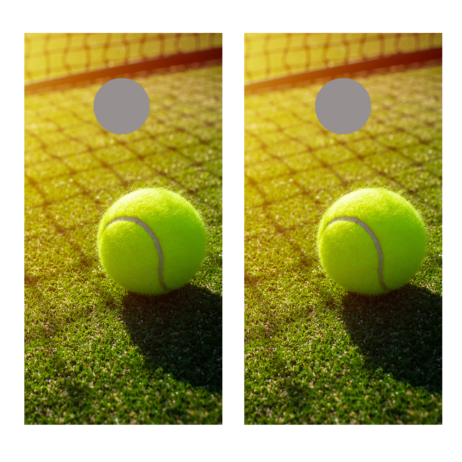 Tennis Balls Net Shadow Cornhole Board Decal Wraps