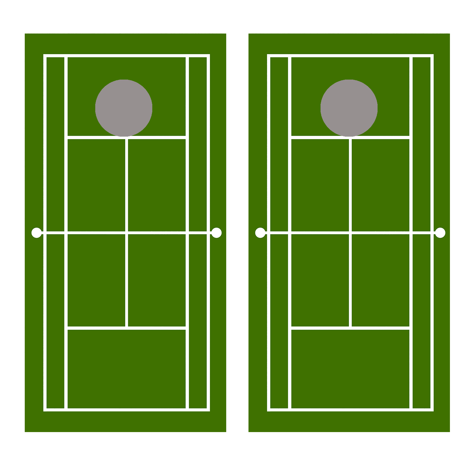 Tennis Court Cornhole Board Decal Wraps