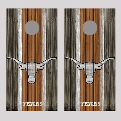 University of Texas Longhorns Wood Corn hole Board Decal Wrap