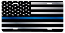 Thin Blue Line American Flag License Plate - Let's Print Big