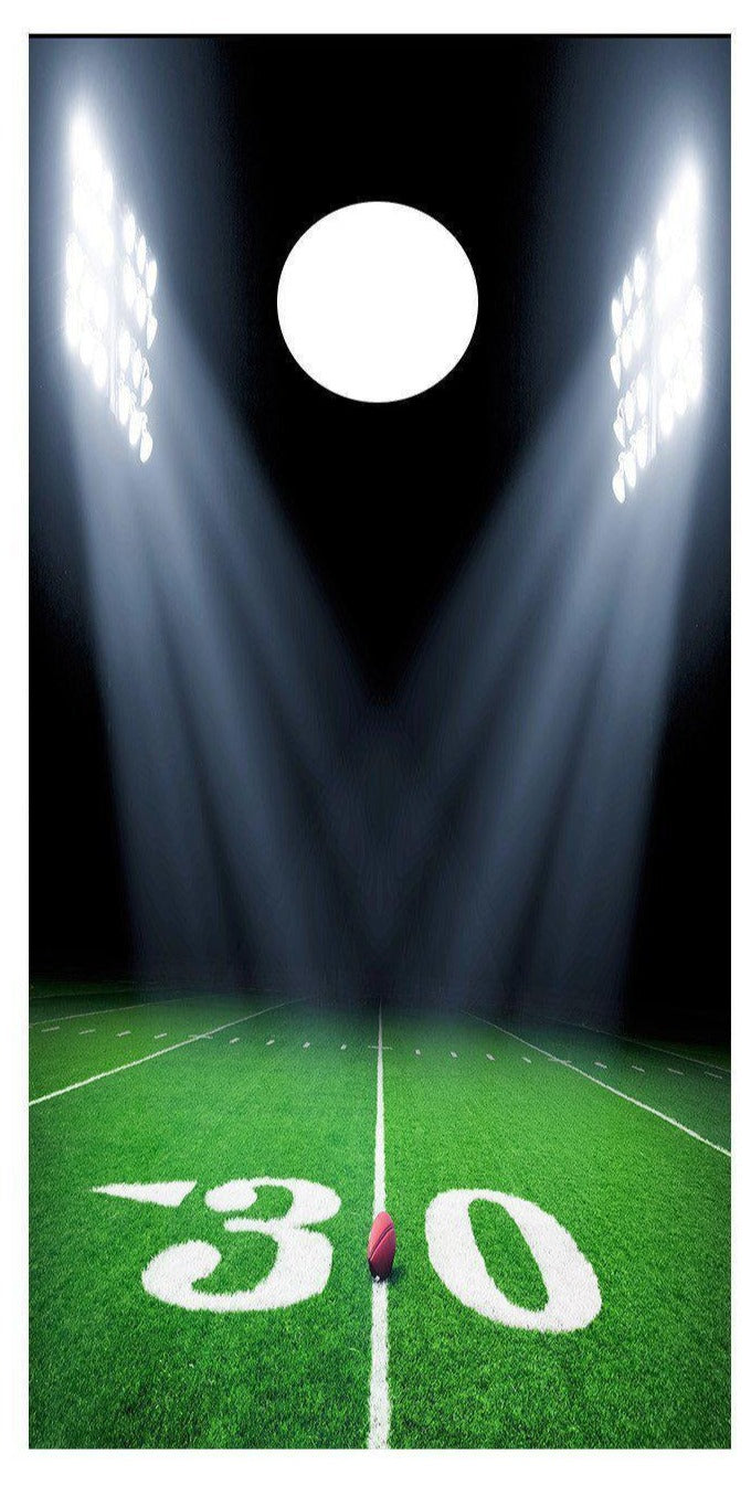 Cornhole Skins Board Decal 30 Yard Line Football Field Wrap