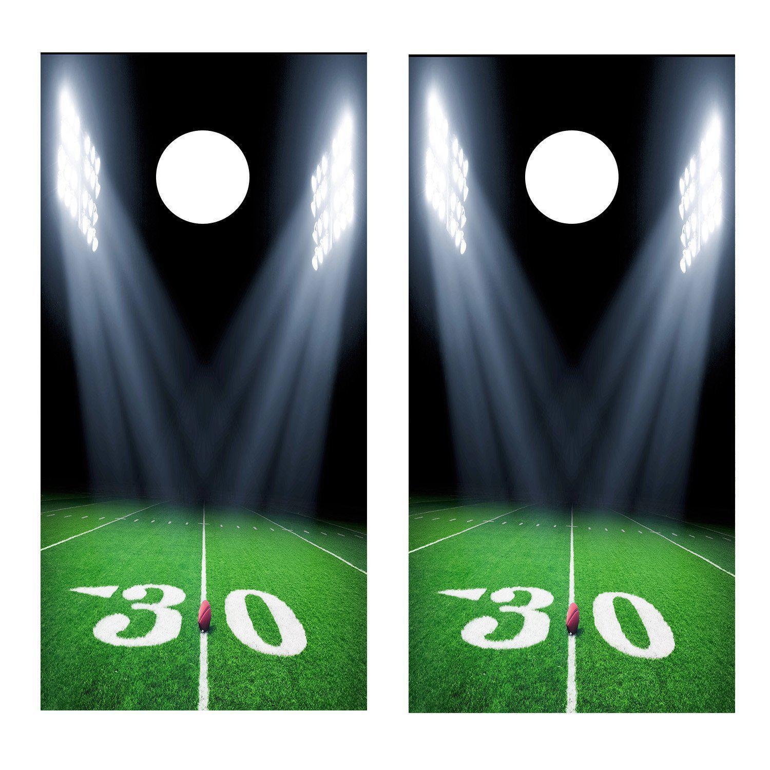 Cornhole Skins Board Decal 30 Yard Line Football Field Wrap