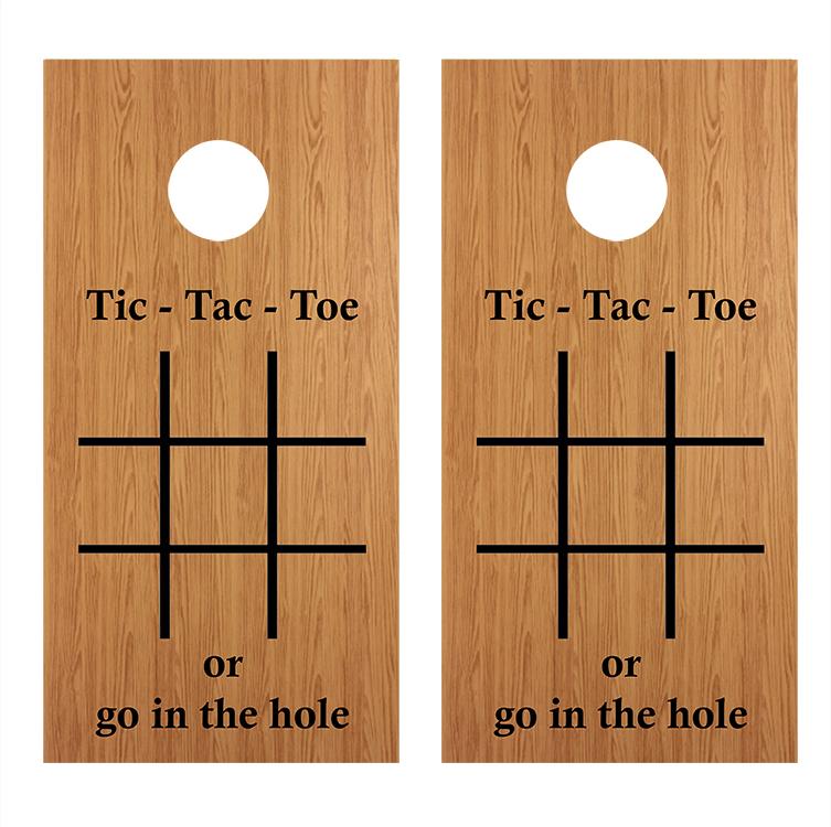 Tic Tac Toe Corn hole Board Decal Wrap