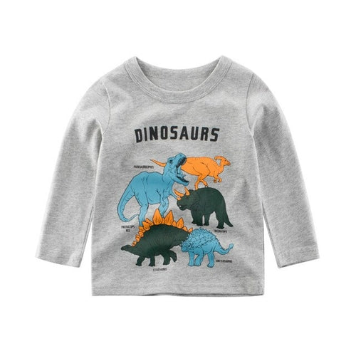 Toddler Kids Baby Boy T-Shirt Long Sleeve Cartoon