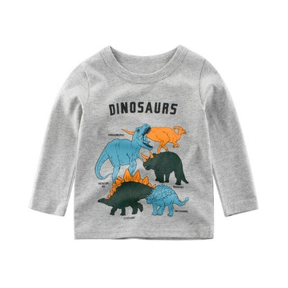 Toddler Kids Baby Boy T-Shirt Long Sleeve Cartoon