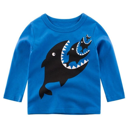 Toddler Kids Baby Boy T-Shirt Long Sleeve Cartoon