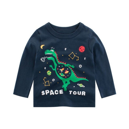 Toddler Kids Baby Boy T-Shirt Long Sleeve Cartoon