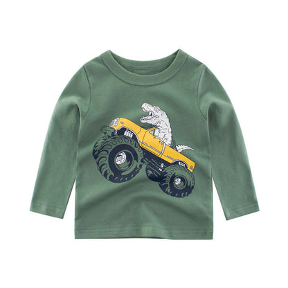 Toddler Kids Baby Boy T-Shirt Long Sleeve Cartoon