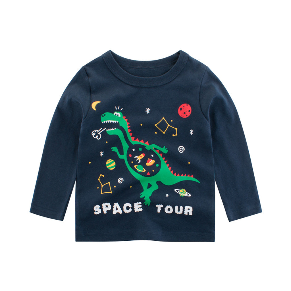 Toddler Kids Baby Boy T-Shirt Long Sleeve Cartoon