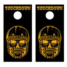Football Corn Hole Helmet Touchdown Orange Cornhole Wrap - Let's Print Big