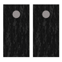 Traditional Camoflauge Black Cornhole Board Decal Wraps