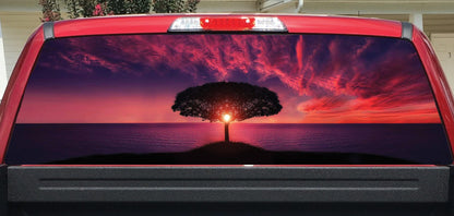 Tree at Sunset Rear Window Decal