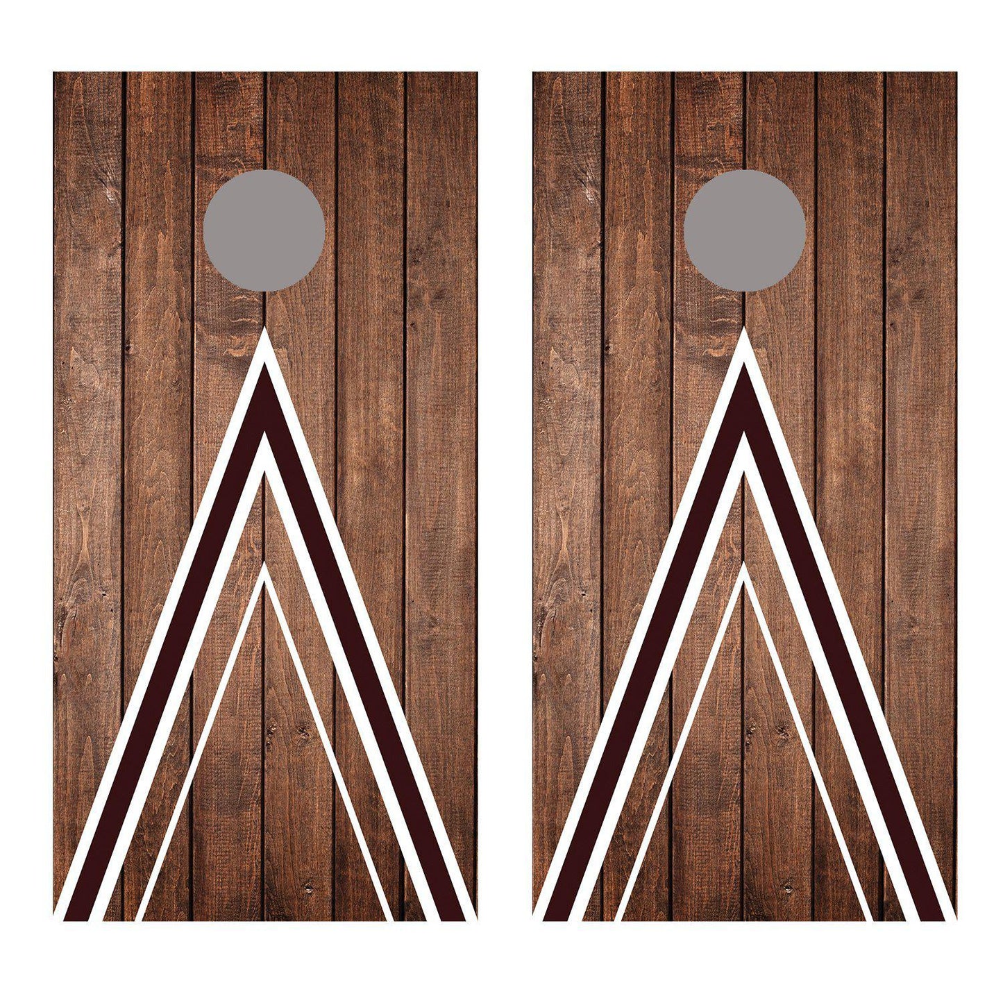 Wood Triangle Cornhole Board Decal Wrap