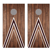 Wood Triangle Cornhole Board Decal Wrap