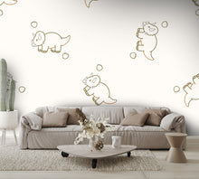 Triceratops with Footprint Wall Mural