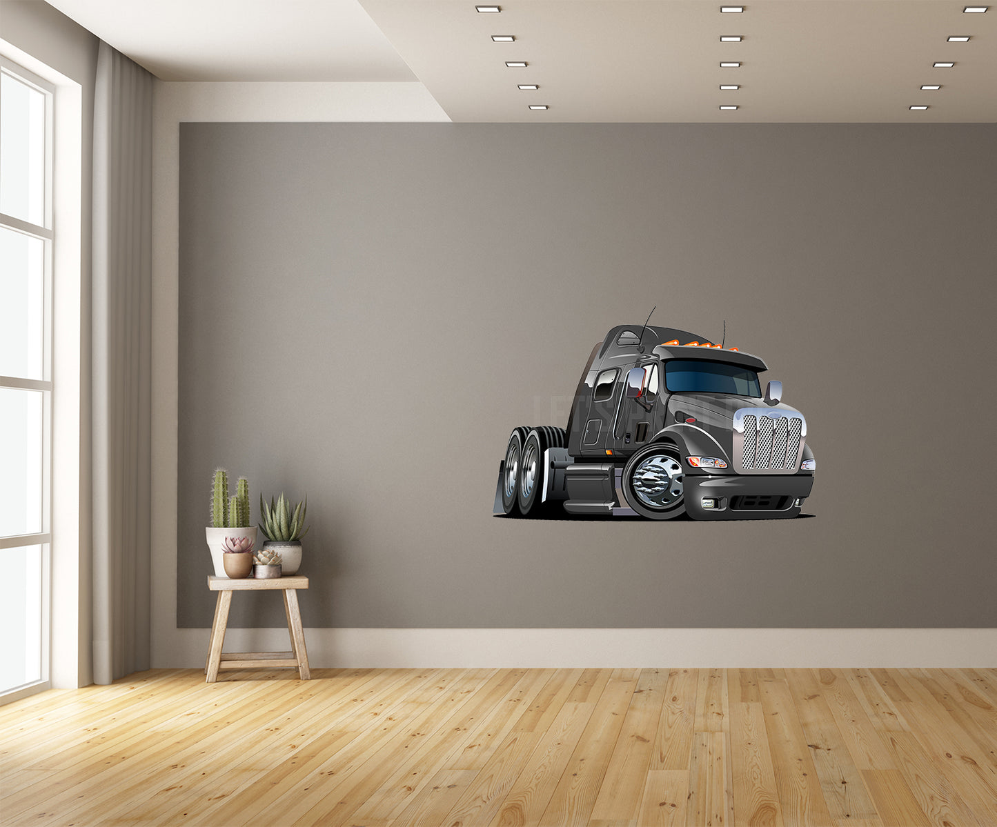 Car Art Truck Set Cartoon Wall Decal