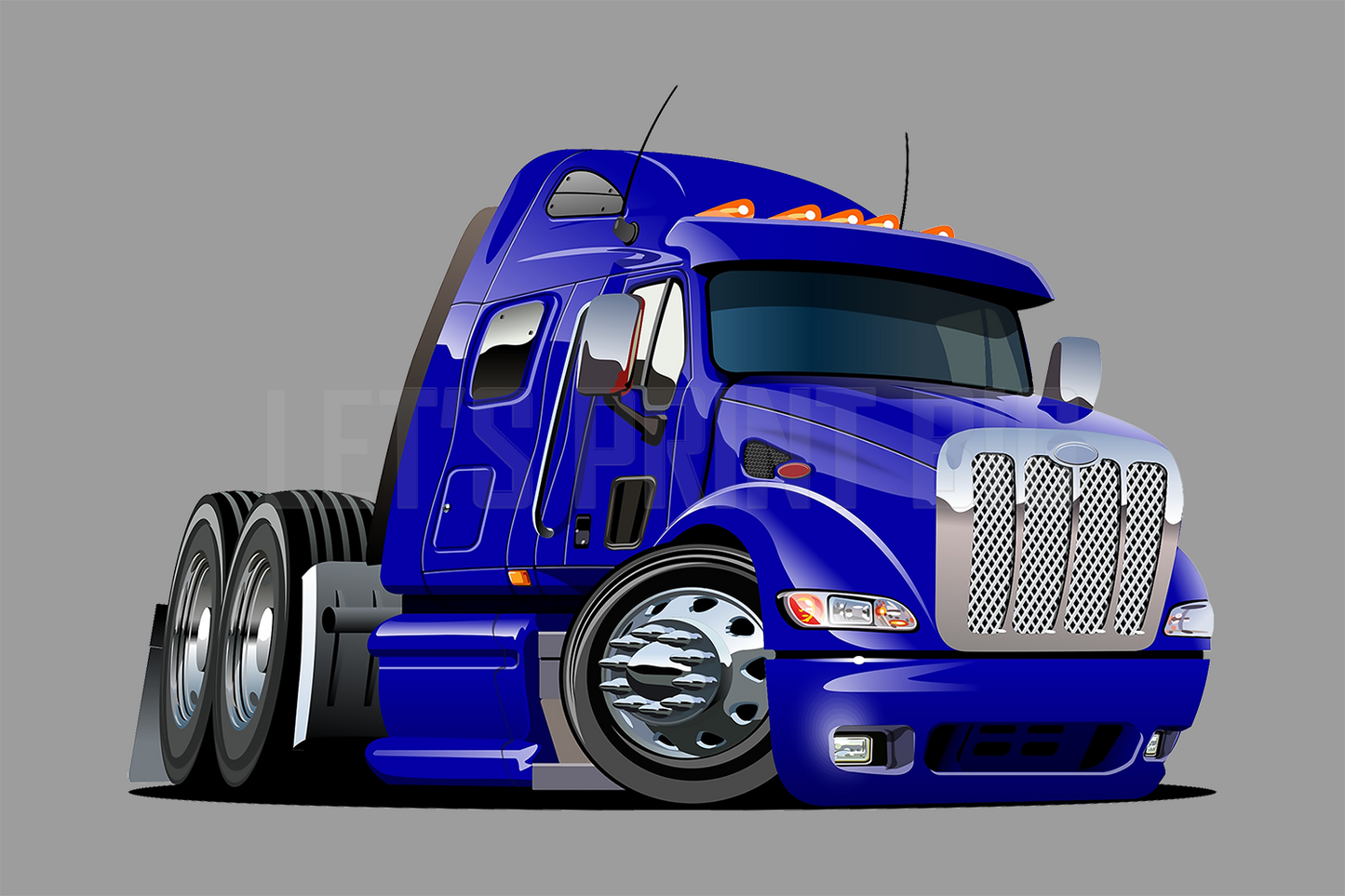 Car Art Truck Set Cartoon Wall Decal